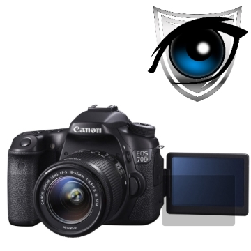 D&A Canon EOS 70D 專用日本濾藍光9H疏油疏水增豔螢幕貼