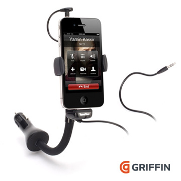 Griffin TuneFlex AUX HandsFree iPhone 專用車充＋車架＋免持式麥克風及AUX線