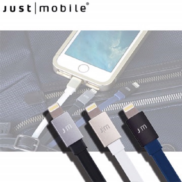 Just Mobile AluCable Flat 鋁質接頭 1.2米傳輸扁線