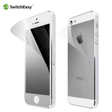 SwitchEasy Pure Mirror iPhone5 魔鏡螢幕貼+透明機背貼