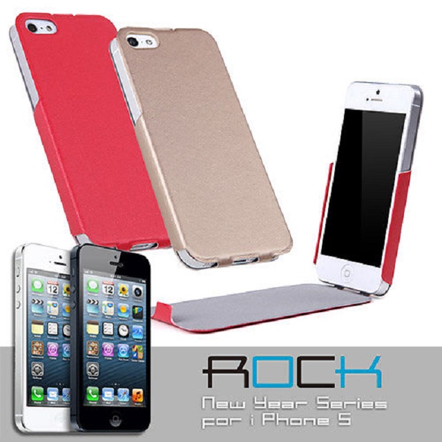 ROCK 新年系列-豎翻皮套 for Apple iphone 5