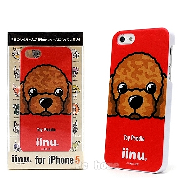 日本進口iphone5【可愛紅貴賓】硬式手機背蓋