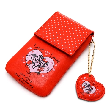 日本進口Disney手繪風【米奇&米妮傳遞愛情】iphone4/4S提帶式手機皮套