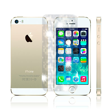 D&A 蘋果 iPhone 5/5S/5C 專用日本AAA頂級螢幕保護貼(閃亮星鑽2片入)