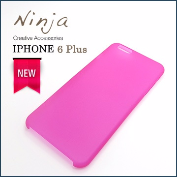 【東京御用Ninja】iPhone 6 Plus (5.5吋) 超薄質感磨砂保護殼（霧透桃紅）
