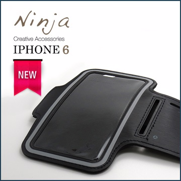 【東京御用Ninja】iPhone 6經典款（4.7吋）運動型手機臂帶保護套（黑色）