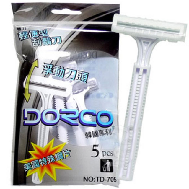 DORCO 雙刀輕便型刮鬍刀(5入裝)-2包