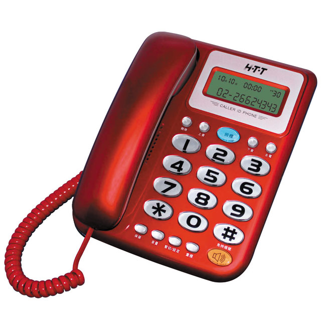 HTT 來電顯示有線電話 F-505(三色)