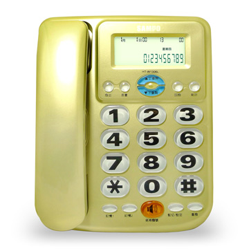 SAMPO聲寶來電顯示有線電話 HT-W1306L(三色)