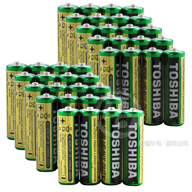 TOSHIBA 東芝無鉛綠碳鋅電池AA 3號一盒(40顆)
