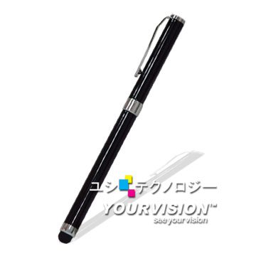 iPad / ASUS / HTC / 平板電腦 雙效可書寫(鋼珠筆)電容式觸控筆- 酷黑