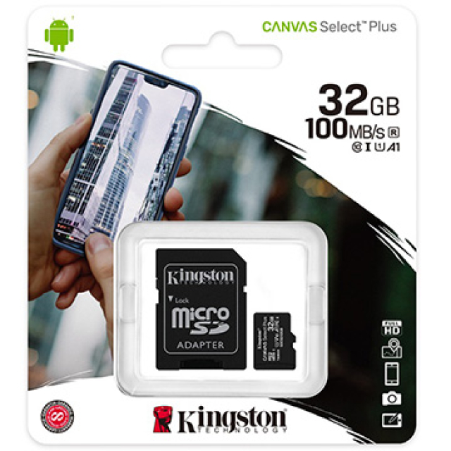 金士頓 Kingston 32GB microSDHC Class10 記憶卡 送SD轉卡