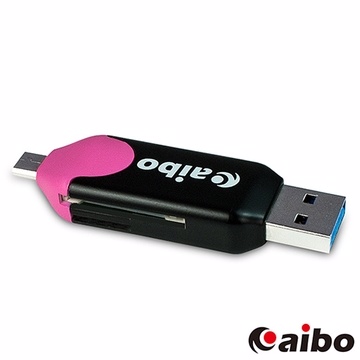 aibo OTG371 USB3.0 OTG迷你讀卡機(USB3.0 A公+SD/TF讀卡)