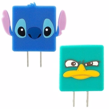 【Disney】可愛造型充電轉接插頭 USB充電器-泰瑞/史迪奇