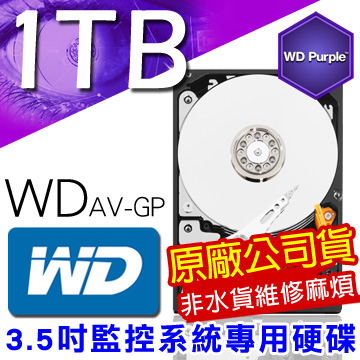 監控專用硬碟 WD 3.5吋 1000G 1TB SATA 低耗電 24 小時錄影超耐用 DVR硬碟 監視器材 1TB-1