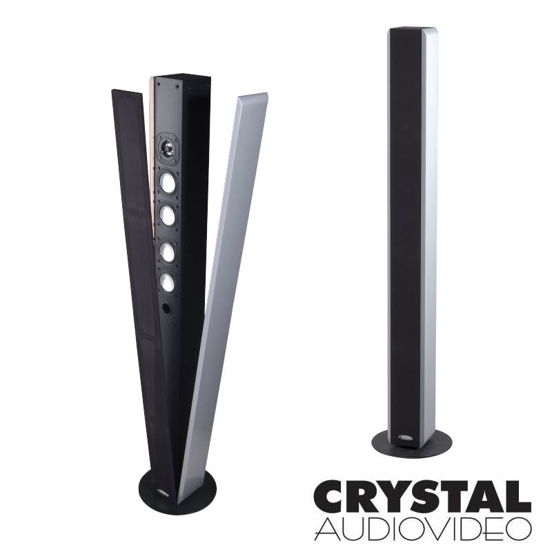 英國 Crystal AudioVideo SmArt 4 柱形揚聲器 (銀色鋼烤版本)