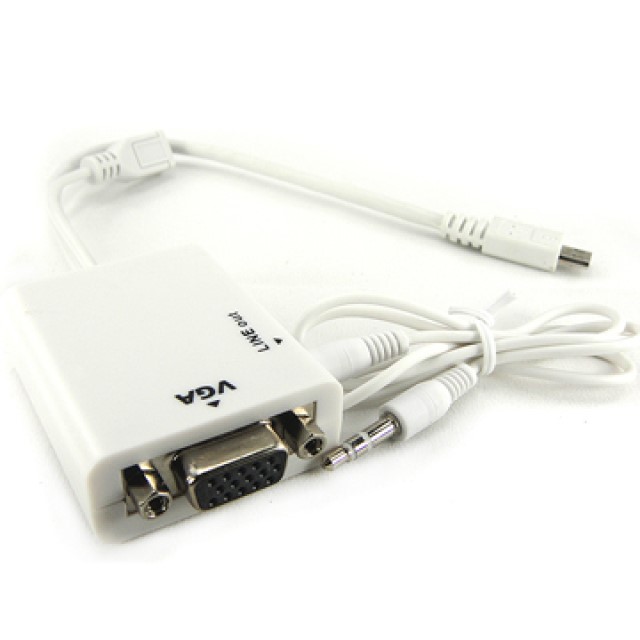 MICRO USB轉VGA 影音傳輸轉接線