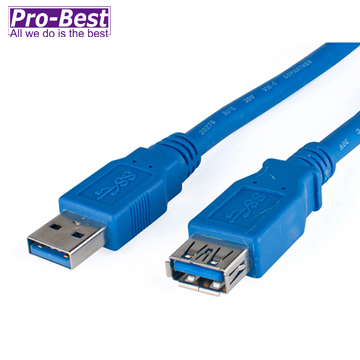 PRO-BEST USB3.0 A公A母傳輸線,長度1.8米