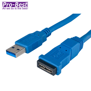 PRO-BEST USB3.0 AM對MICRO ABF 連接線 1.8M,OD5.5