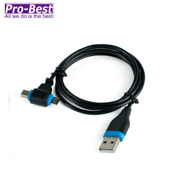 PRO-BEST USB3傳輸線AM-T型轉接頭 黑底藍