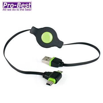 PRO-BEST USB3捲線器AM-T型轉接頭 黑底綠