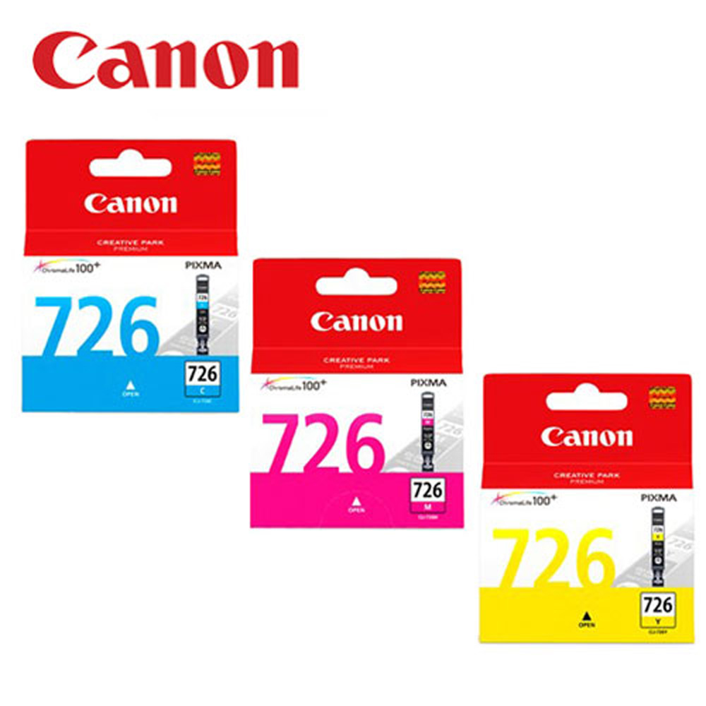 CANON CLI-726 Y+M+C 原廠彩色墨水組 (3彩)
