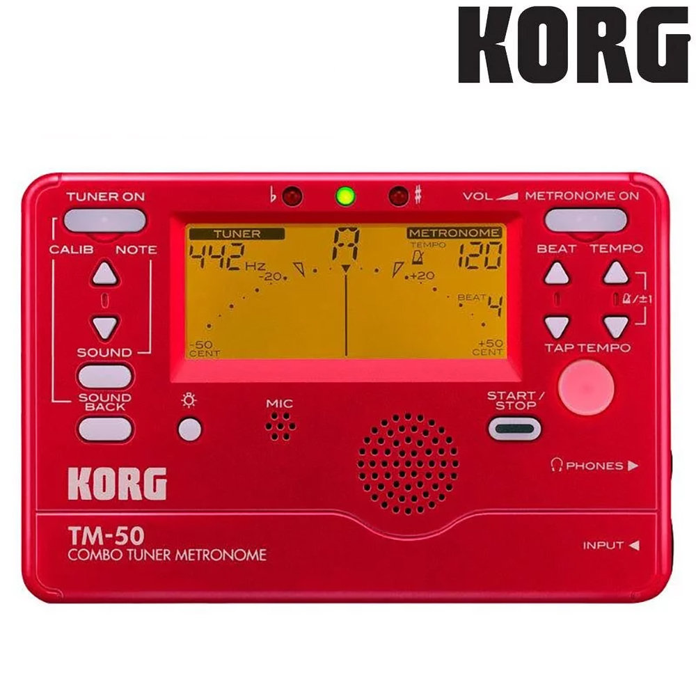 【白色 KORG 電子調音節拍器(TM-50)】 總代理原廠公司貨TM50