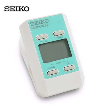 『SEIKO DM51隨身型 電子式節拍器(粉綠)』可夾譜架/原廠公司貨