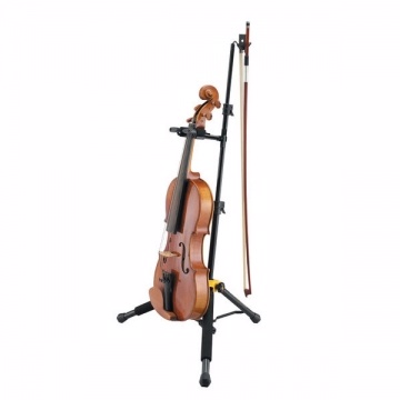 『HERCULES小/ 中提琴架DS-571BB』 重力自鎖AGS系統，讓您可以安心的把提琴掛在架上