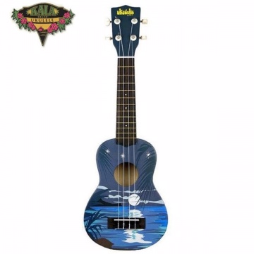 『加送調音器KALA KA-SNIGHT』21吋月夜ukulele彩繪烏克麗麗 深藍月夜色