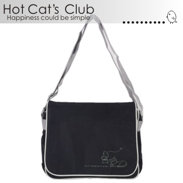 【Hot Cat’s】日系優質辣貓輕型休閒側揹包-典雅黑(7800-97)