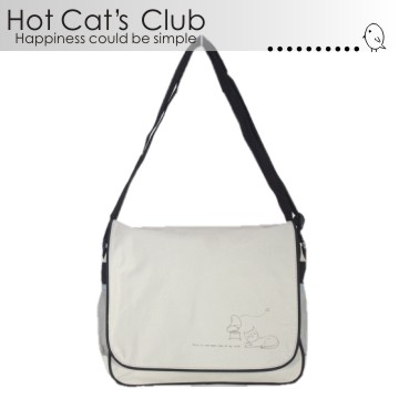 【Hot Cat’s】日系優質辣貓輕型休閒側背包-米白色(7800-97)