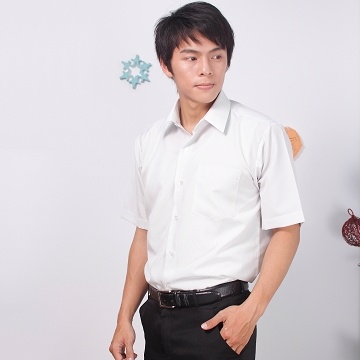 JIA HUEI 短袖男仕吸濕排汗防皺襯衫 3158條紋灰 [台灣製造
