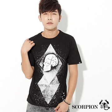 【SCORPION】韓版骷髏造型圖案T恤