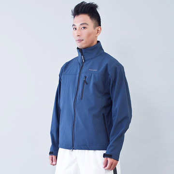 TECL-WOOD《96616》防風防水透氣保暖Soft Shell(軟殼)夾克(藍灰色)(男)