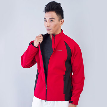 TECL-WOOD《96621》防風防水透氣保暖Soft Shell(軟殼)夾克(紅/黑色)(男)