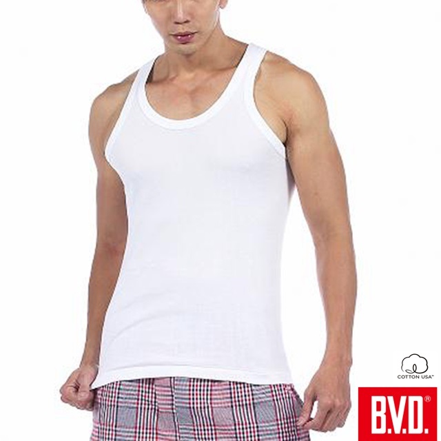 【BVD】時尚天然純棉背心~６件組
