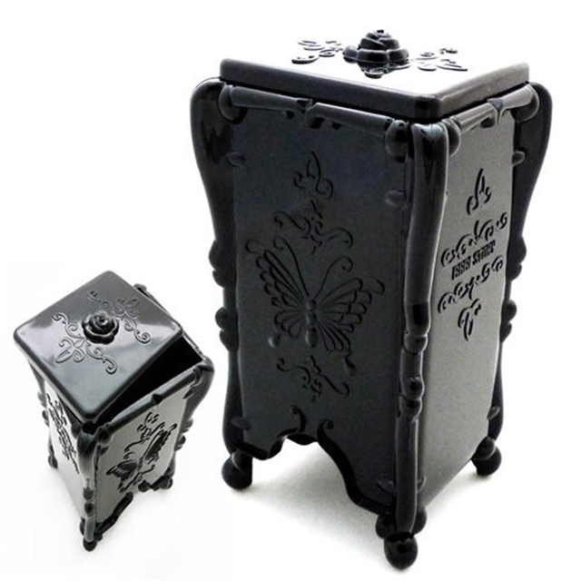 古典黑蝴蝶抽取式化妝棉盒收納盒