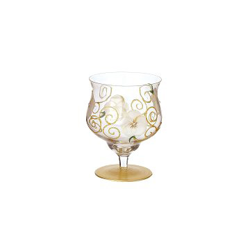 貝斯麗-madiggan手工彩繪玫瑰酒杯蠟燭碗