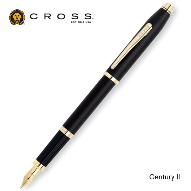 CROSS 新世紀 岩黑金夾 鋼筆