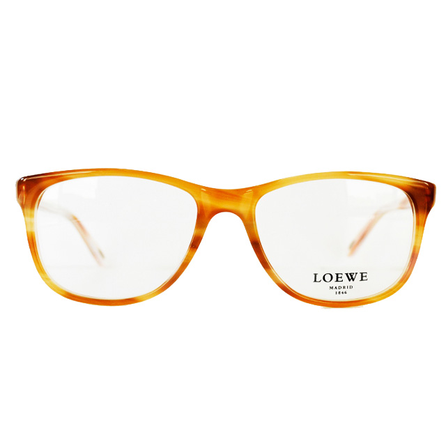 LOEWE 西班牙皇室品牌羅威金邊平光眼鏡(咖啡)VLW854-0AGD