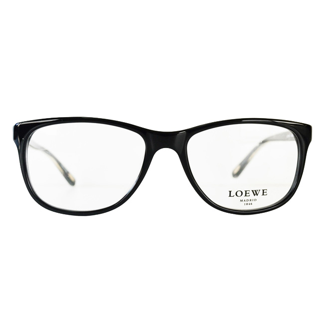 LOEWE 西班牙皇室品牌羅威金邊平光眼鏡(黑)VLW854-0700
