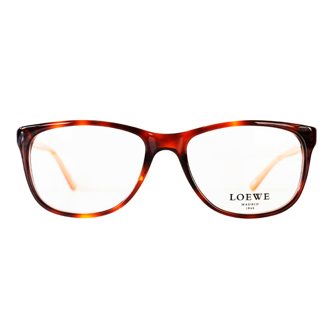 LOEWE 西班牙皇室品牌羅威金邊平光眼鏡(紅)VLW854-0710