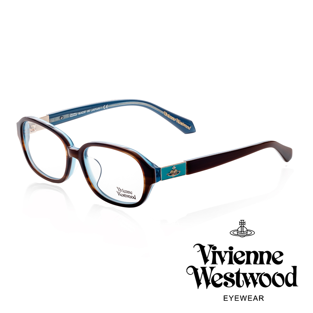 Vivienne Westwood 英國薇薇安魏斯伍德皇家貴氣英國格紋款(咖啡+藍)VW26402