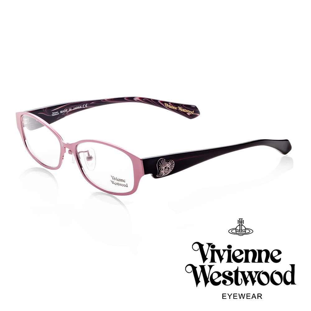 Vivienne Westwood 英國薇薇安魏斯伍德經典格紋愛心土星環款(粉紅+黑)VW26504