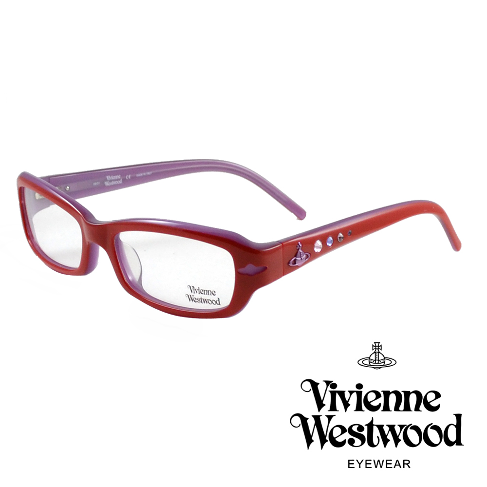 Vivienne Westwood 英國薇薇安魏斯伍德光學鏡框★閃亮時尚晶鑽★英倫龐克風★(紅) VW15702