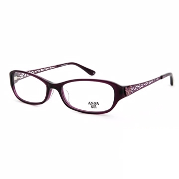 Anna Sui 日本安娜蘇 簍空藤蔓立體精雕造型平光眼鏡(紫) AS547718