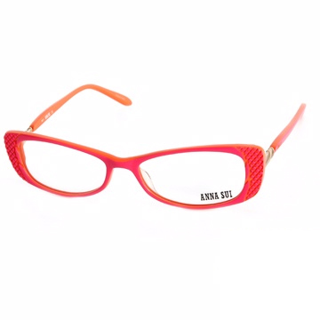 Anna Sui 日本安娜蘇 時尚立體精雕造型平光眼鏡(螢光粉) AS10403