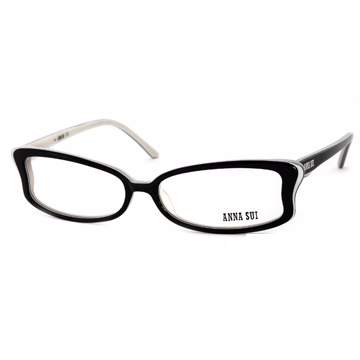 Anna Sui 日本安娜蘇 魔幻時尚蝴蝶造型平光眼鏡(黑+白) AS10001