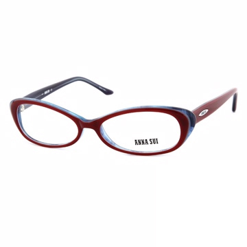 Anna Sui 日本安娜蘇 時尚漸層造型平光眼鏡(紅+藍) AS09002